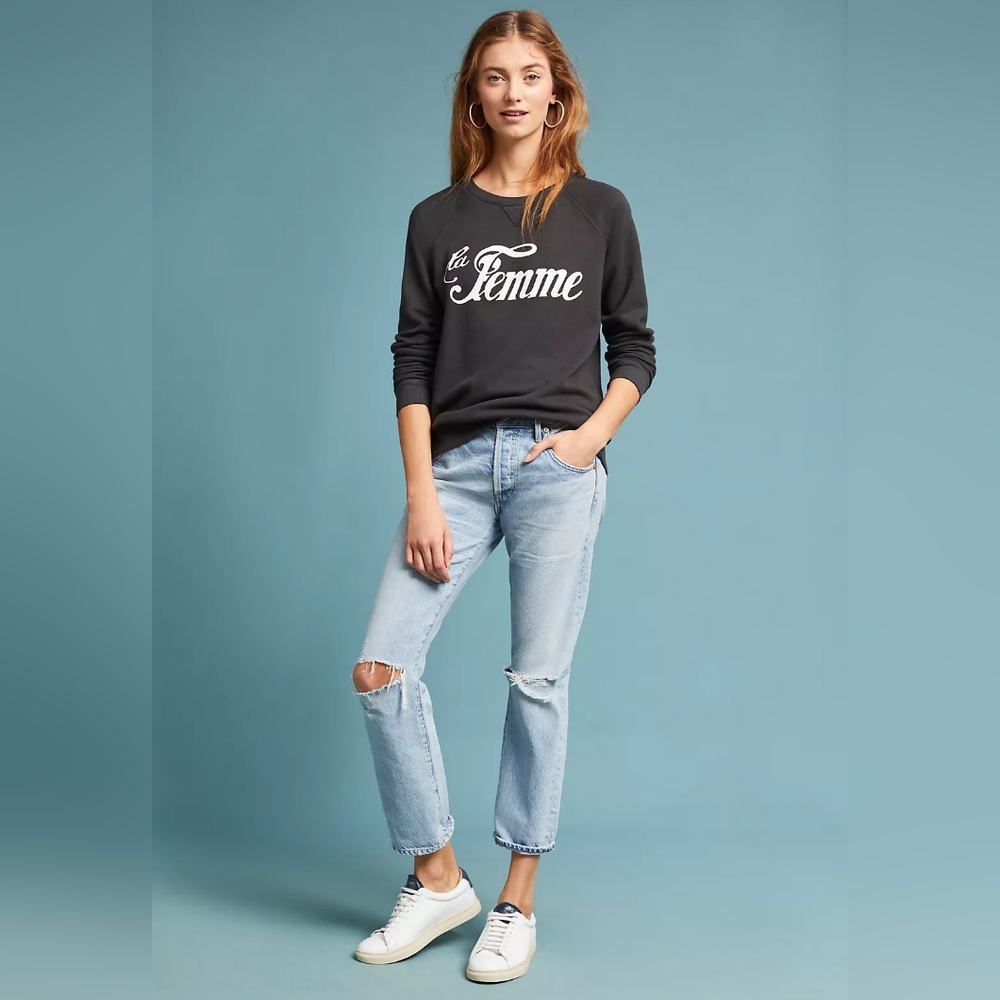 Anthropologie Black Cozy Sweatshirt - Picture 9 of 11